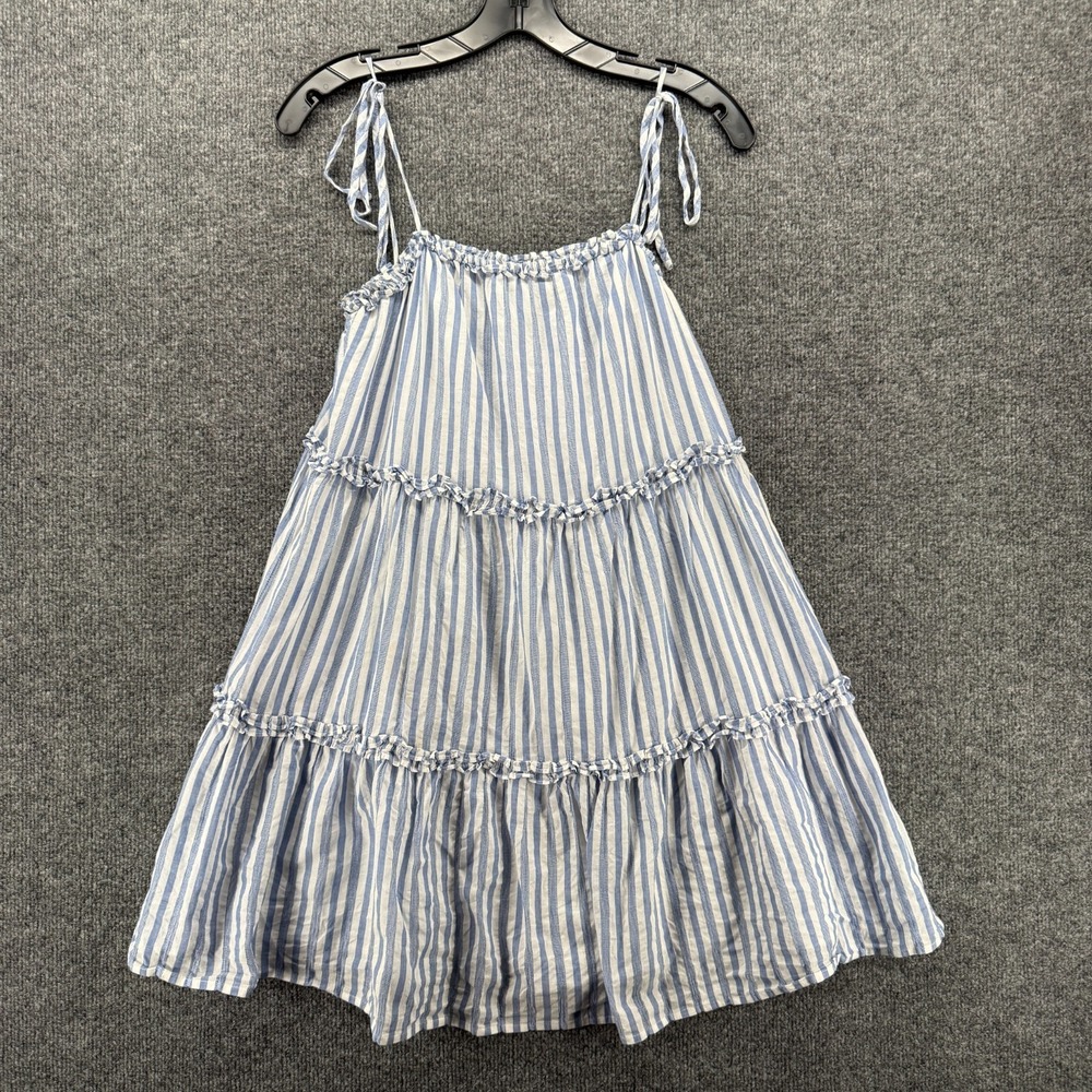 Rails Dress Womens XS Blue Striped Babydoll Cottagecore Farm Milkmaid Romantic
